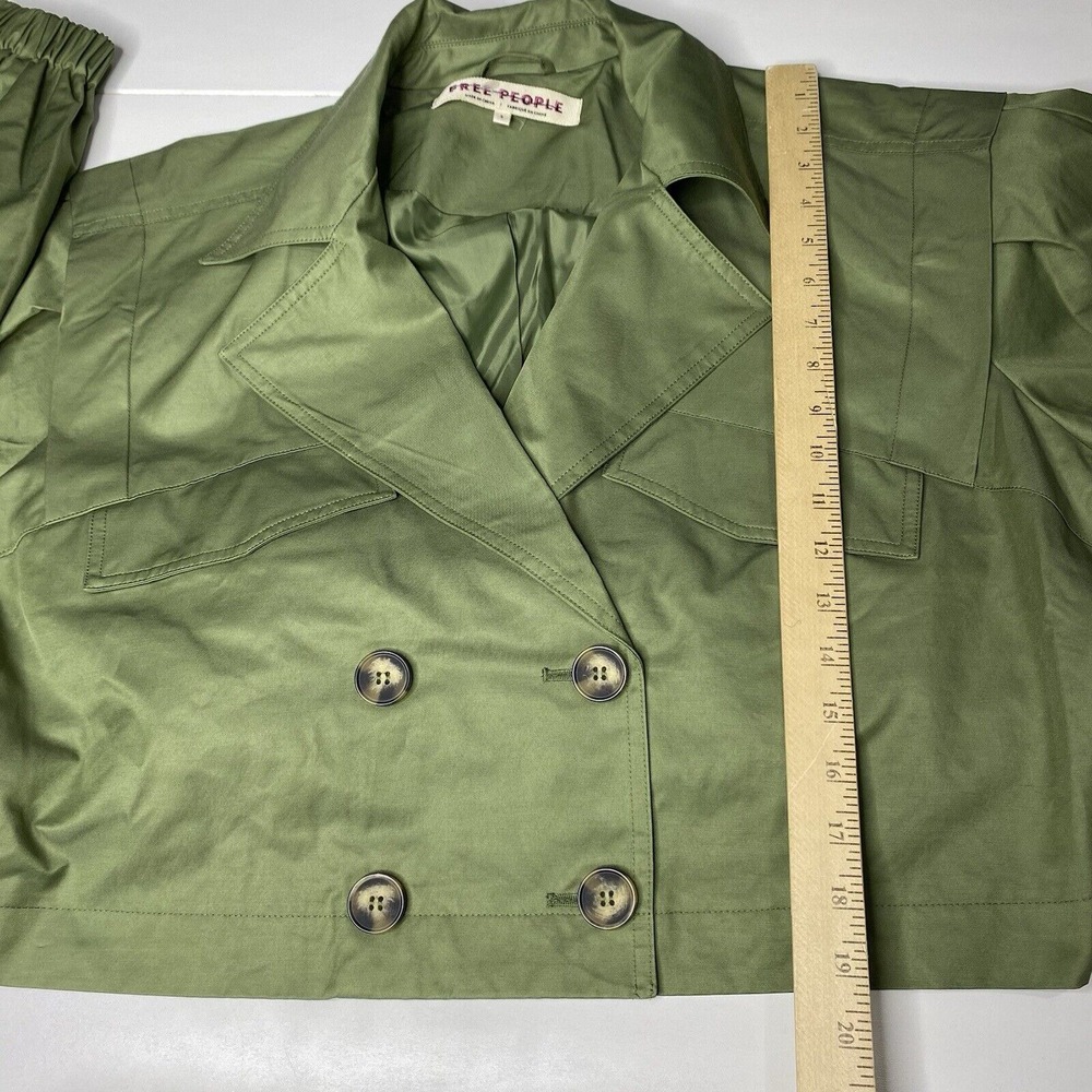 Free People Women's Looking Glass Trench Coat  Green Size S‎ - Picture 13 of 16